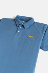 Self Collar Polo Shirt - Montreal Blue